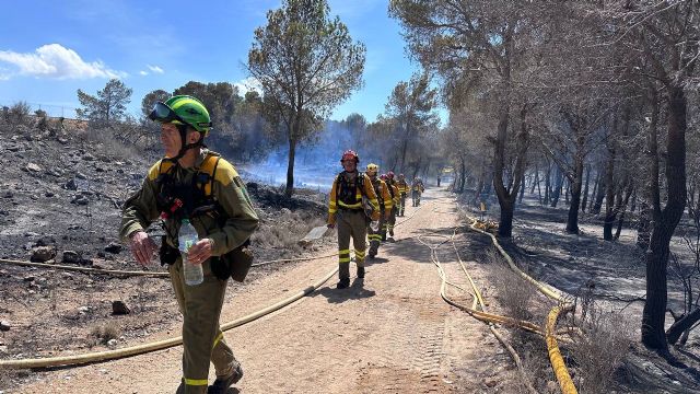 Controlado el incendio forestal declarado esta mañana en el Monte Miravete, Murcia