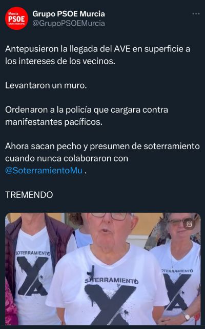 El PP de Murcia denuncia el nuevo intento de instrumentalización de los vecinos por parte del PSOE