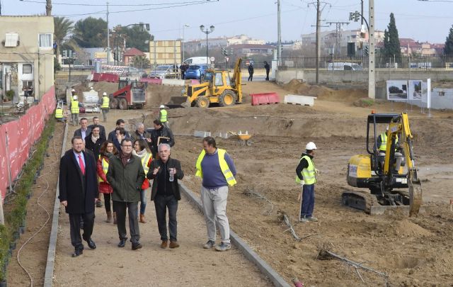 Avanzan las obras de la Alameda de las Cuatro Piedras, la puerta de entrada de ´Murcia Río´ a través del Malecón