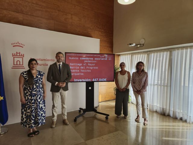 Medio millar de alumnos contarán con Comedor Escolar en los CEIP de Puente Tocinos, Santiago el Mayor, Barrio del Progreso y Barqueros