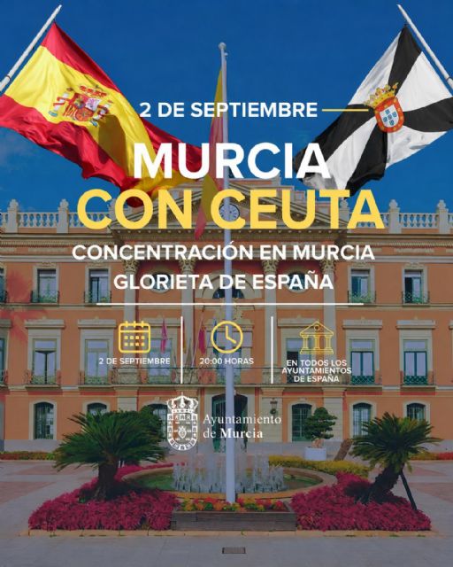 Murcia se concentra en la Glorieta para mostrar su apoyo y solidaridad con Ceuta