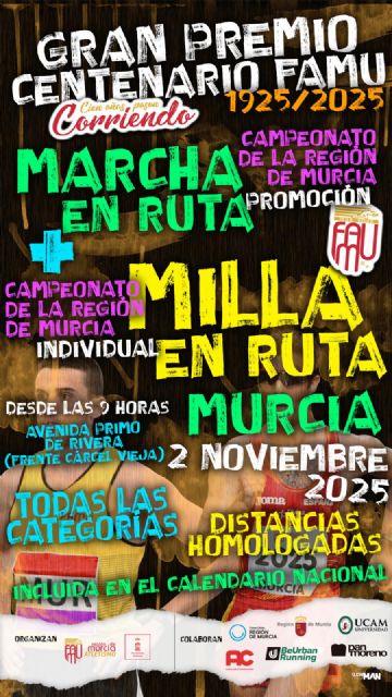 El 2 de noviembre, Murcia celebra el centenario FAMU a lo grande