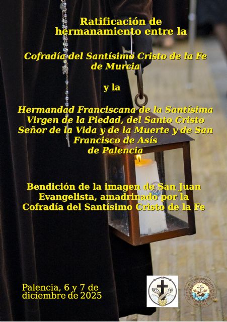 La Cofradía del Cristo de la Fe ratificará en Palencia su hermanamiento con la Hermandad de la Piedad