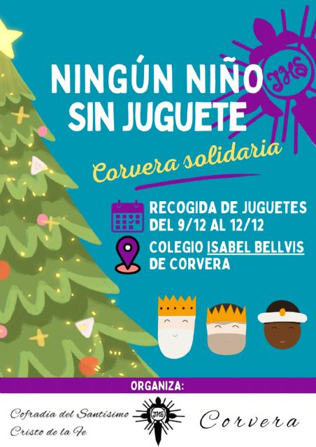 La Cofradía del Santísimo Cristo de la Fe impulsa una recogida solidaria de juguetes en Corvera