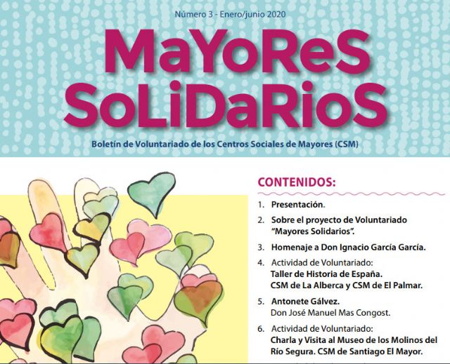 ´Mayores Solidarios´ dedica su boletín informativo a todos los voluntarios que hacen realidad el proyecto