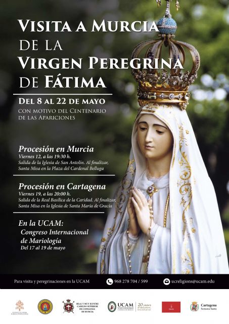 La Virgen de Fátima peregrina a la UCAM