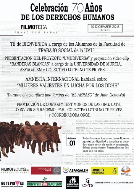 Estudiantes de la Universidad de Murcia presentan el videoclip 'Banderas blancas' este lunes en la Filmoteca Regional