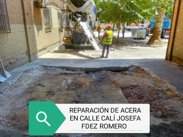 Fomento realiza más de 1.000 actuaciones de mantenimiento en aceras, calzadas y áreas peatonales de la ciudad