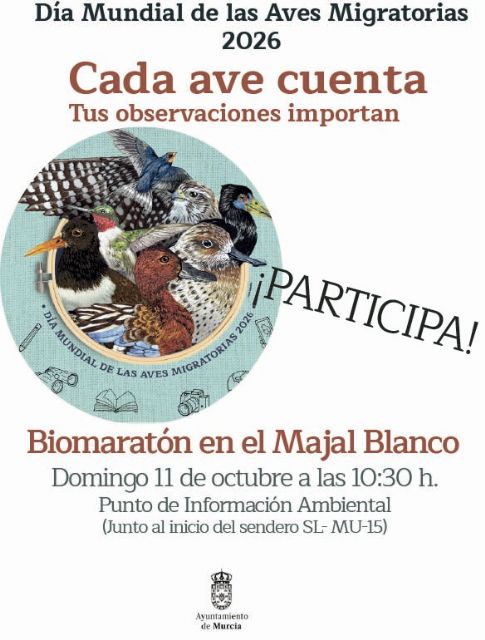 Una ruta por el Majal Blanco acercará la observación de aves con motivo de su Día Mundial