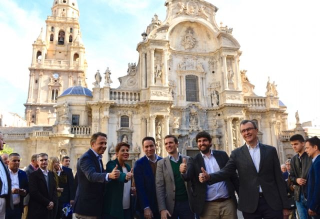 'Sí a España, Sí a Murcia y Sí al Partido Popular', proclama con rotundidad el candidato a la Alcaldía de Murcia
