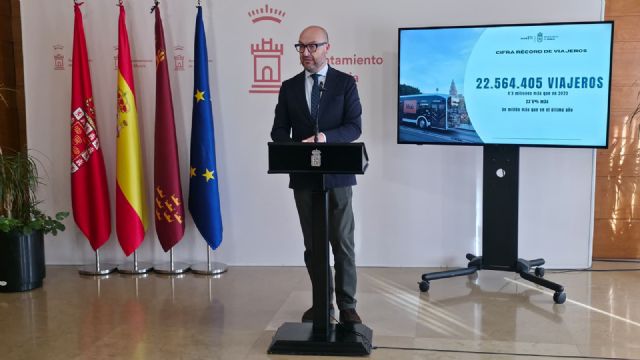 El uso del transporte público en Murcia supera los 22,5 millones de viajeros, con un crecimiento del 23,6% respecto a 2023