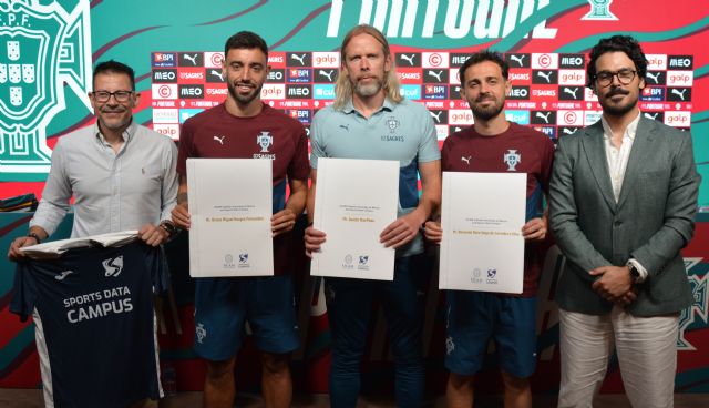 Bernardo Silva y Bruno Fernandes se incorporan como profesores honoríficos UCAM & Sports Data Campus