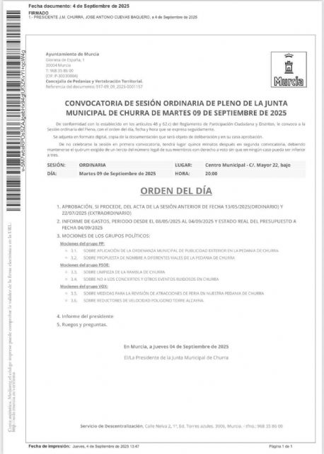 Churra vota en contra de las molestias generadas por los conciertos multitudinarios