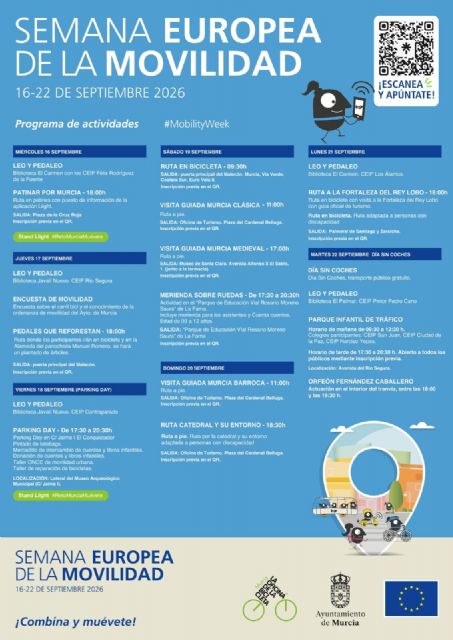 Murcia celebra la Semana Europea de la Movilidad con actividades para todas las edades