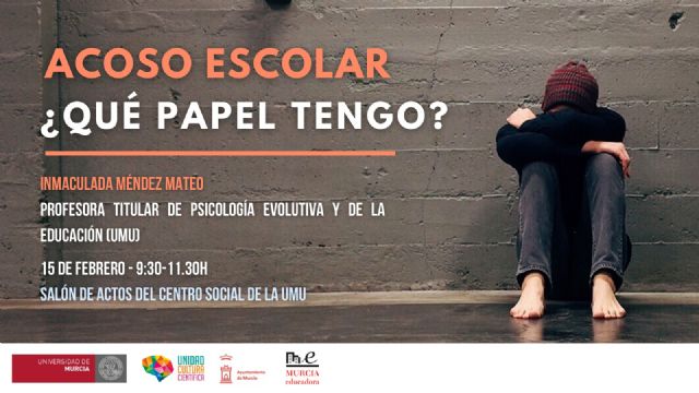 Arranca la primera charla divulgativa de la UMU y el Ayuntamiento de Murcia sobre el acoso escolar