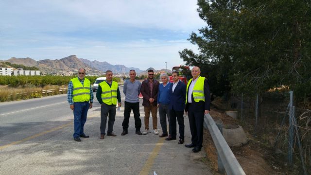 Fomento inicia una obra en la carretera que une las pedanías de la Costera Norte para mejorar la seguridad de sus urbanizaciones
