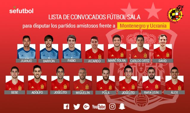 Miguelín, Álex, Bebe y Fabio convocados con España para tres amistosos ante Montenegro y Ucrania