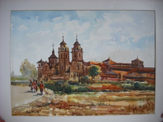 El Museo de la Ciudad cuelga en una de sus salas la colección que Saura Mira pintó para representar las pedanías de Murcia