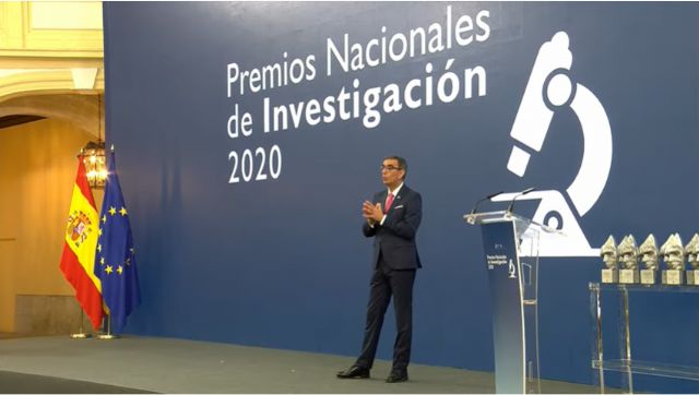 El vicerrector de la UMU José Manuel López Nicolás imparte la conferencia de divulgación científica de la entrega de Premios Nacionales de Investigación 2020