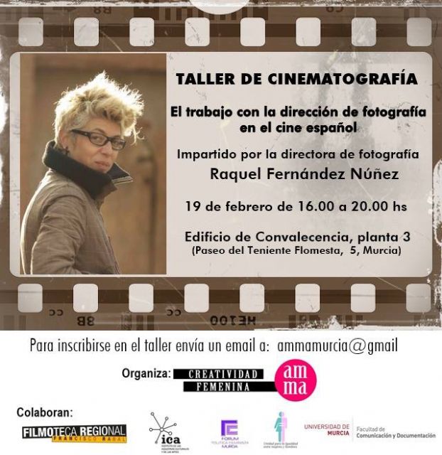 La cineasta y directora de fotografía Raquel Fernández visita la Universidad de Murcia
