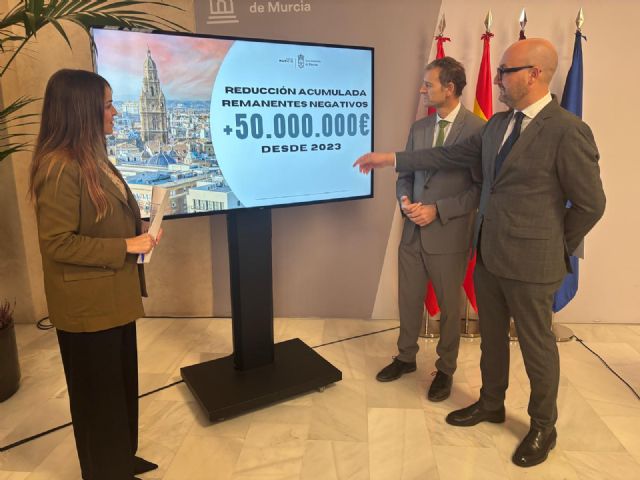 El Ayuntamiento de Murcia reduce su deuda en más de 35 millones de euros el último año