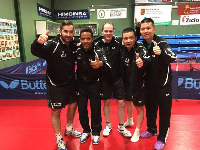 Tercer título de liga consecutivo para el UCAM Cartagena Tenis de Mesa masculino