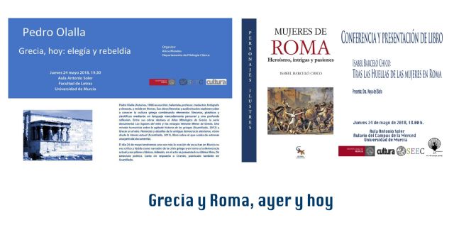 Grecia y Roma, protagonistas de unas jornadas en la Universidad de Murcia