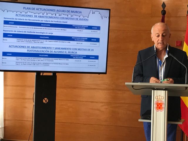El 91% de las obras del plan de actuación de Aguas de Murcia ya está en marcha
