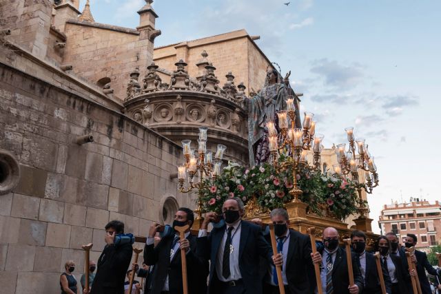 Solemne procesión de Nuestra Señora de los Dolores, titular de la Cofradía de Nuestra Señora de los Dolores de Murcia (Dolorosa de San Lorenzo)