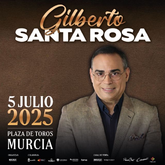 Murcia ON presenta a Gilberto Santa Rosa el 5 de julio en la Plaza de Toros