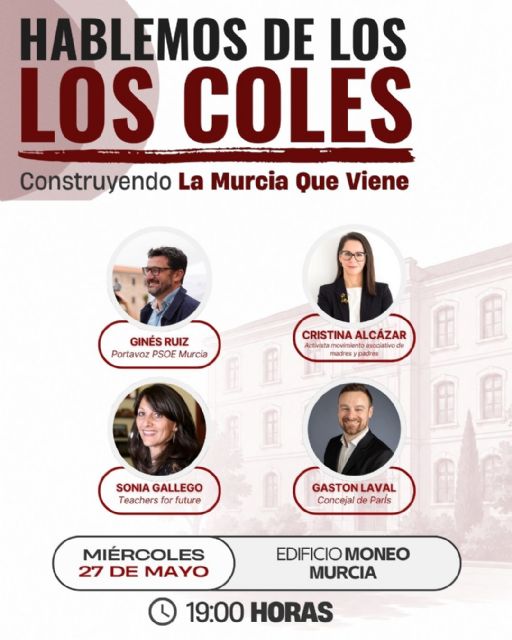El PSOE reúne a familias y expertos para hablar del presente y el futuro de los colegios públicos de Murcia