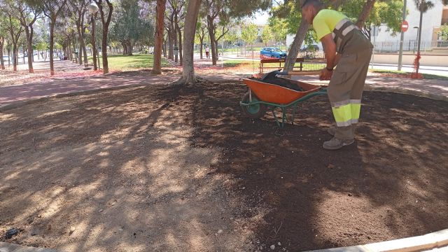Murcia reverdece más de 22.000 metros cuadrados de praderas en barrios y pedanías en la primera fase del Plan Resiembra 2025