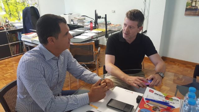 El edil de Mercados se reúne con MercaMurcia para estrechar la colaboración e impulsar medidas que fomenten la alimentación saludable