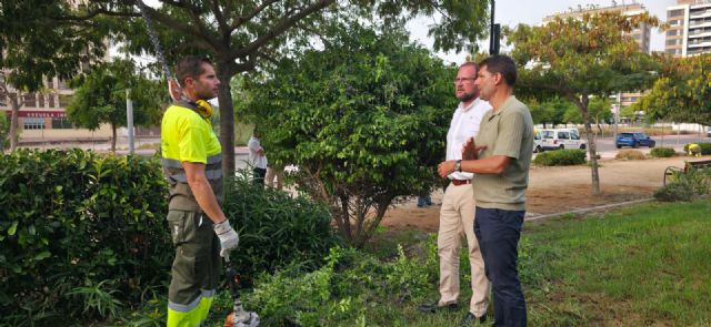 El Ayuntamiento de Murcia refuerza el Plan Especial de Verano con la poda de setos en más de 230.000m2 del municipio