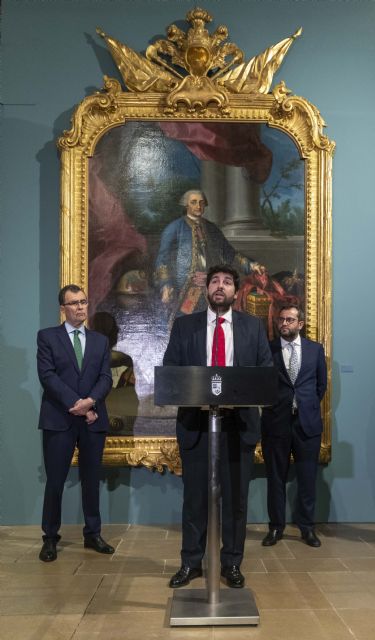 López Miras: 'Con la exposición sobre Floridablanca contribuimos a recuperar su memoria, su figura y su ejemplo'