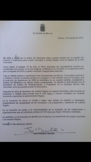 Ahora Murcia solicita al alcalde que pida explicaciones inmediatas a adif sobre las obras en la estación de el carmen y su entorno