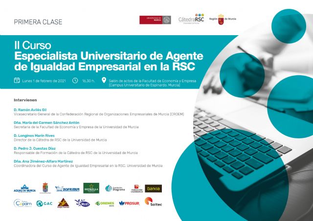 La UMU inaugura la segunda edición de su curso de ´Agente de Igualdad Empresarial en la RSC´, pionero en España