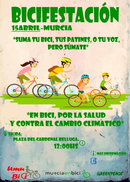 El 15 de abril una marcha en bici revindicará la implantación de medidas que fomenten el uso de la bicicleta en Murcia