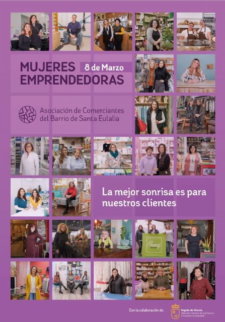 Dia de la Mujer Trabajadora en los Comercios Barrio de Santa Eulalia Murcia