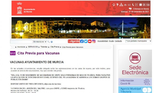 El Ayuntamiento de Murcia abre una consulta en horario de tarde para incrementar la vacunación contra la meningitis a los nacidos entre 2001 y 2007