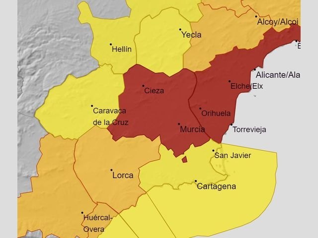 Murcia activa este lunes el dispositivo especial ante el aviso de altas temperaturas
