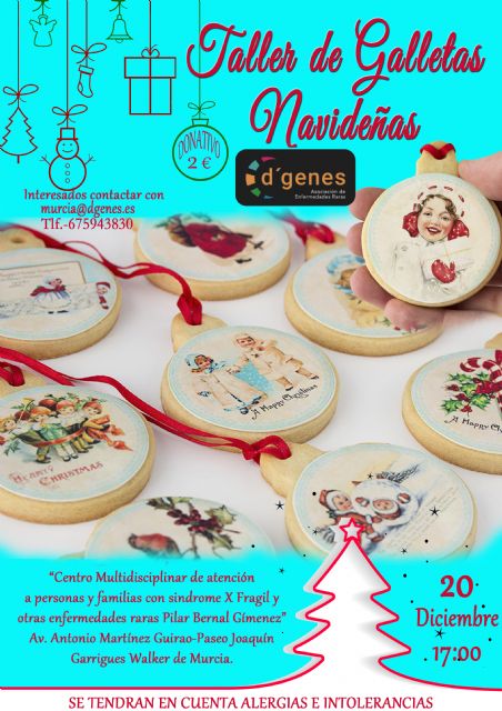 D´Genes organiza un taller de galletas navideñas el próximo viernes en Murcia