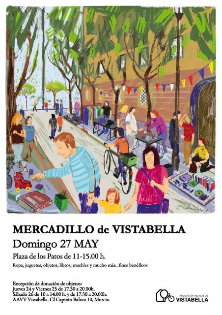 La Asociación de Vecinos de Vistabella celebrará la 12ª edición de su Mercadillo