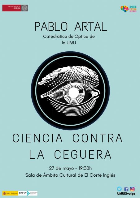 'Ciencia contra la ceguera' con Pablo Artal en una conferencia de la Universidad de Murcia