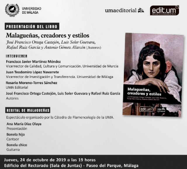 Las universidades de Murcia y Málaga presentan un libro dedicado a la importancia de la Malagueña como palo del flamenco