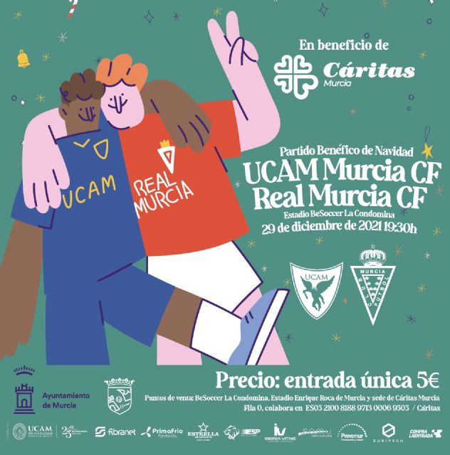 Real Murcia y UCAM Murcia disputan este miércoles un partido amistoso a beneficio de Cáritas