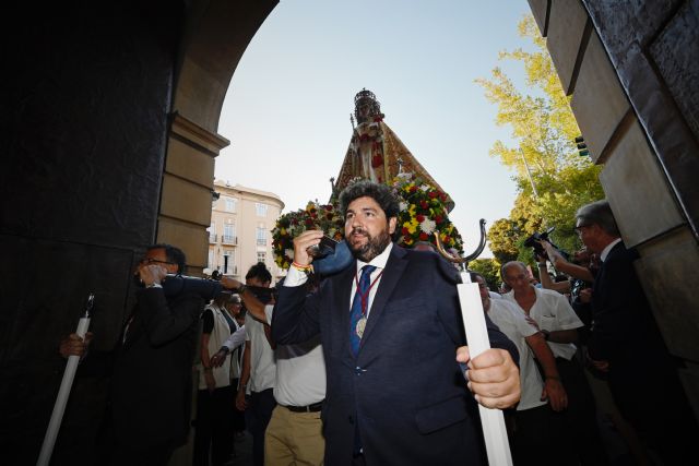 López Miras asiste a la recepción oficial de la patrona de Murcia, la Virgen de la Fuensanta